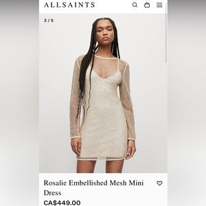 WHITE BEADED MINI ALLSAINTS Size L